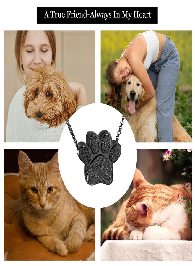 Hearbeingt Pet Cremation Jewelry for Ashes Urn Necklace Paw Print Pet Keepsake Jewelry for Dog's/Cat's Ashes Pendant Memorial Gifts - Image 5